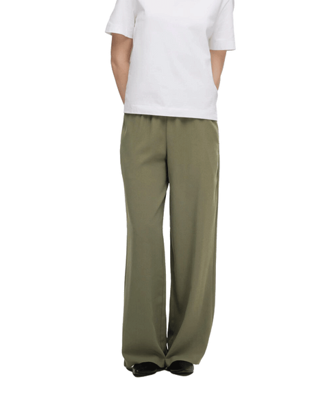 Classic Wide-leg Trousers - Green