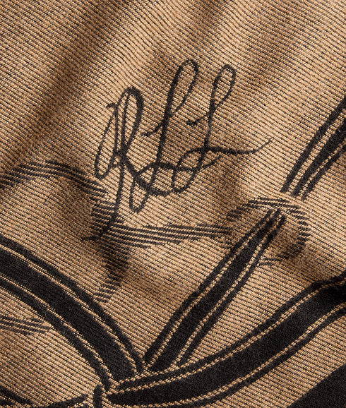 Belting-motif Jacquard Blanket Scarf - Multi