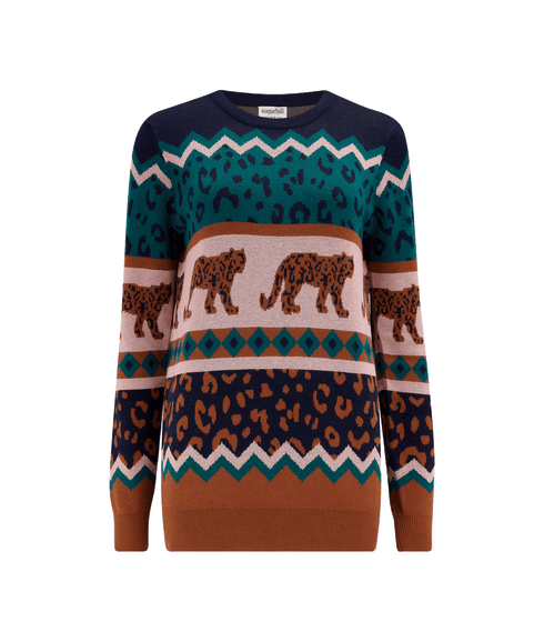 Rosie Leopard Love Crew Jumper - Mutli
