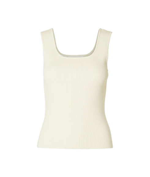 Ribbed Tank Top - Beige