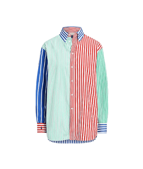 Oversize Striped Cotton Fun Shirt - Multi
