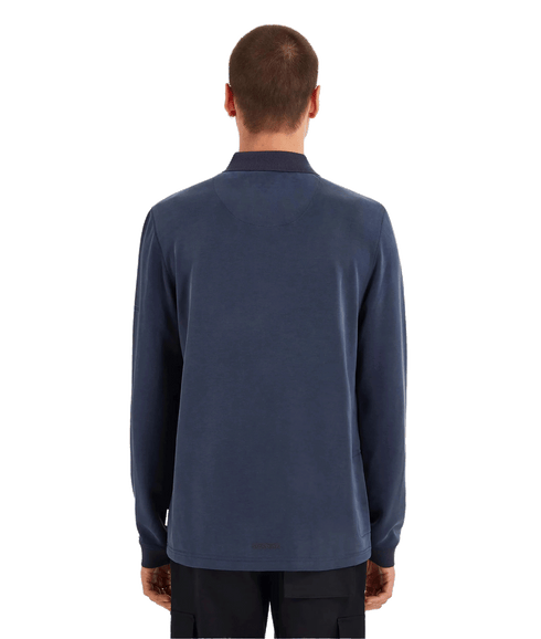 Long Sleeve Soft Touch Polo - Navy