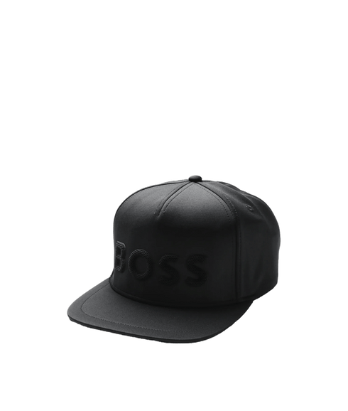 Five-panel Cap With Honeycomb Logo Detail - Black