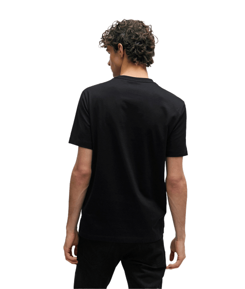 Cotton-jersey T-shirt With Logo in Signature Colours - Black