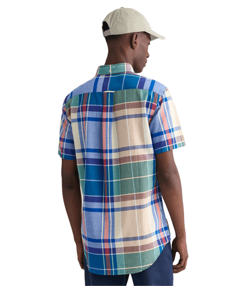 Regular Fit Indian Madras Short Sleeve Shirt - Multi