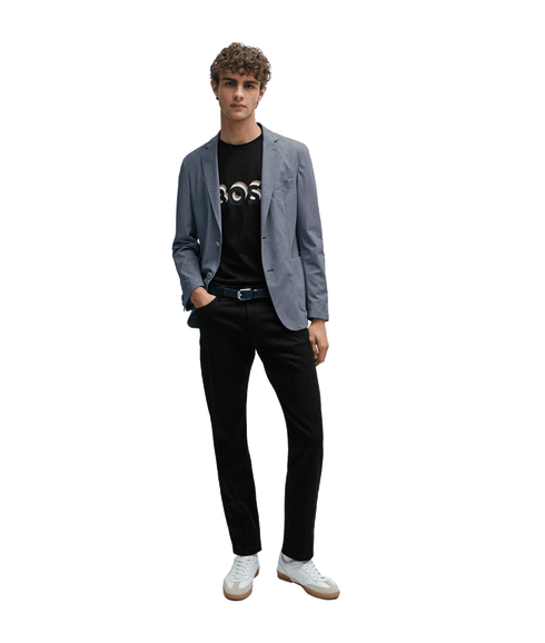 Cotton-jersey T-shirt With Logo in Signature Colours - Black