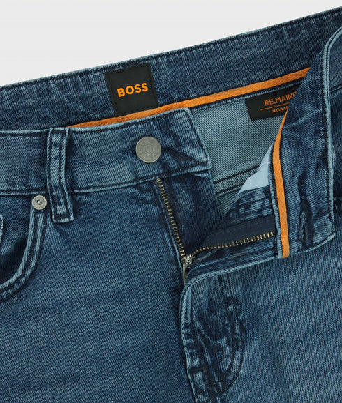 Maine Regular-fit Jeans in Mid-blue Comfort-stretch Denim - Blue