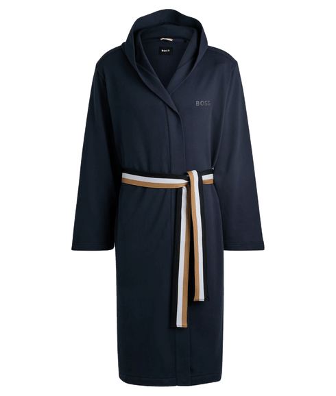 Iconic Hooded Dressing Gown - Navy