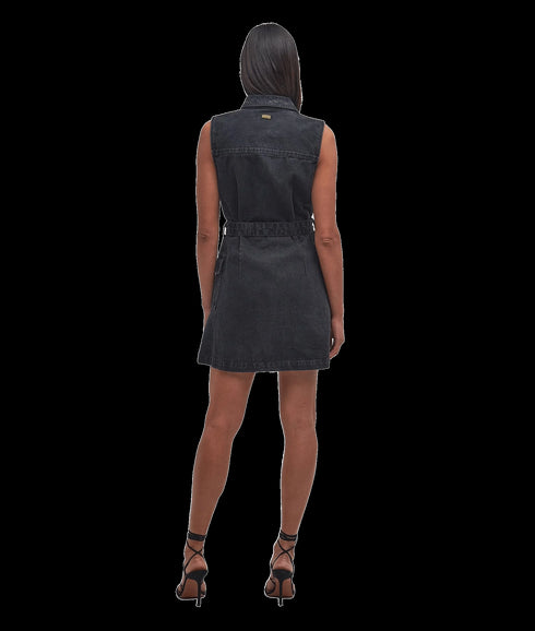 Tamsin Denim Mini Dress - Black