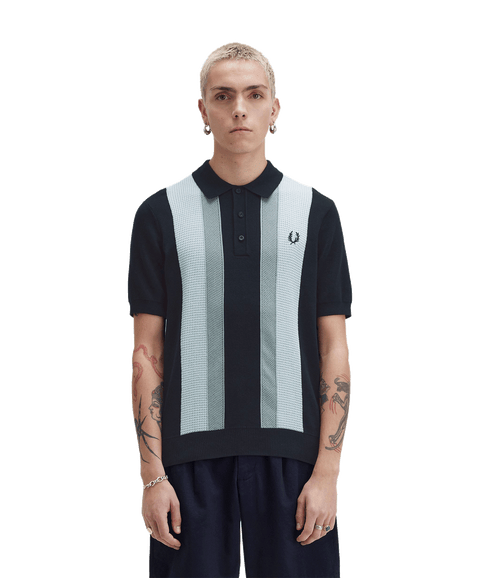Textured Stripe Knitted Shirt - Multi