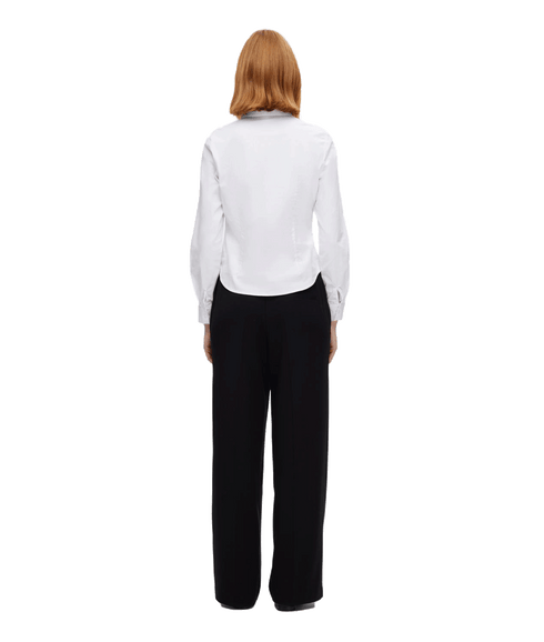 Long Sleeve Fitted Shirt - White