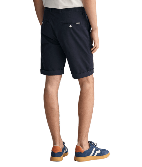 Slim Fit Sunfaded Shorts - Navy