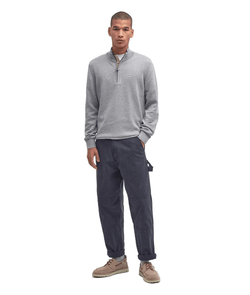 Cotton Half Zip - Grey