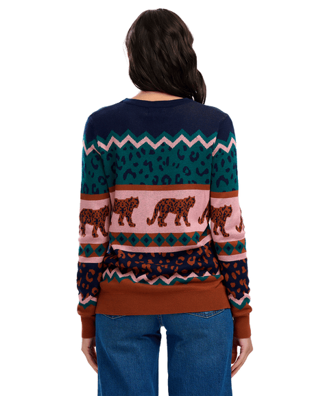 Rosie Leopard Love Crew Jumper - Mutli