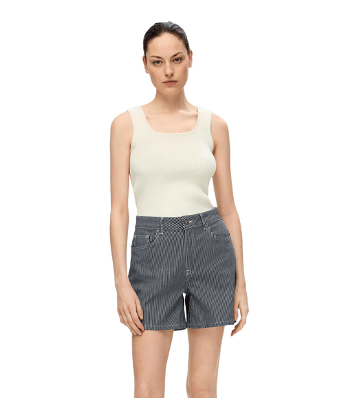 Ribbed Tank Top - Beige