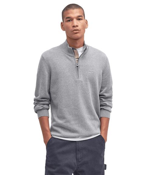 Cotton Half Zip - Grey