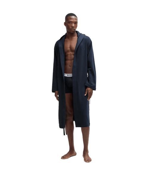 Iconic Hooded Dressing Gown - Navy