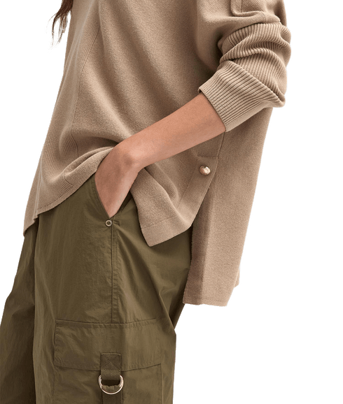 Sunita High-Neck Jumper - Beige