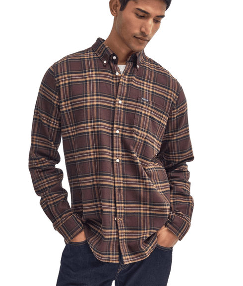 Drumhill Tailored Long Sleeved Shirt - Brown