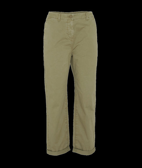 Cropped Chino Trousers - Green