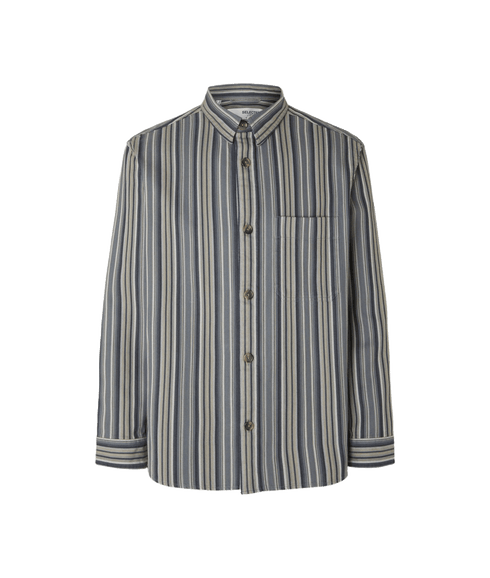 Striped Cotton Overshirt - Multi