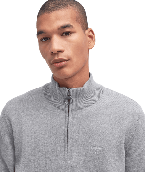 Cotton Half Zip - Grey