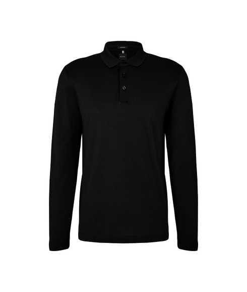 Virgin-wool Polo Sweater With Embroidered Logo - Black