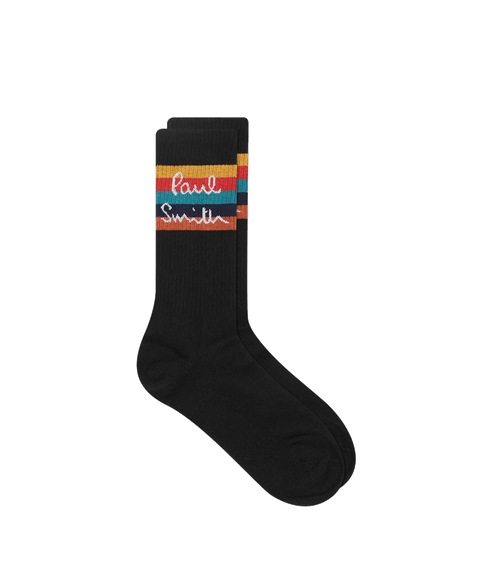Artist Stripe Logo Socks - Black