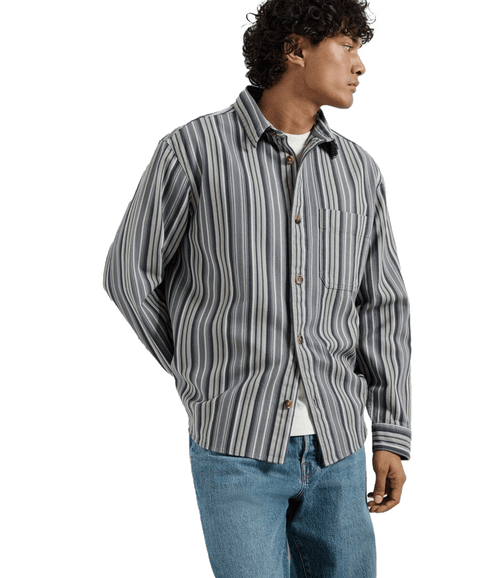 Striped Cotton Overshirt - Multi