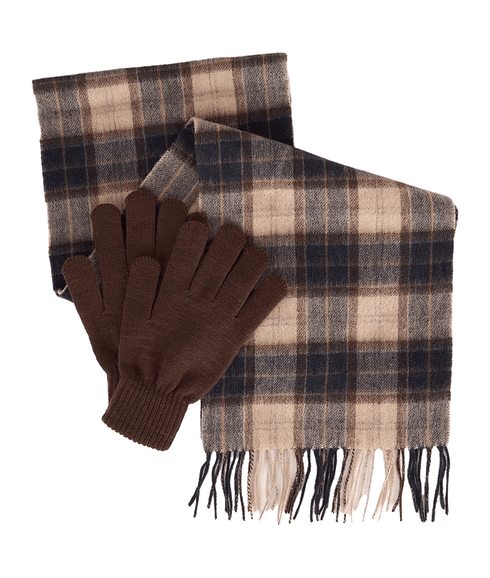 Tartan Scarf & Glove Gift Set - Multi