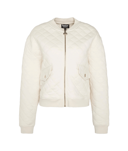 Alicia Quilted Bomber Jacket - Cream