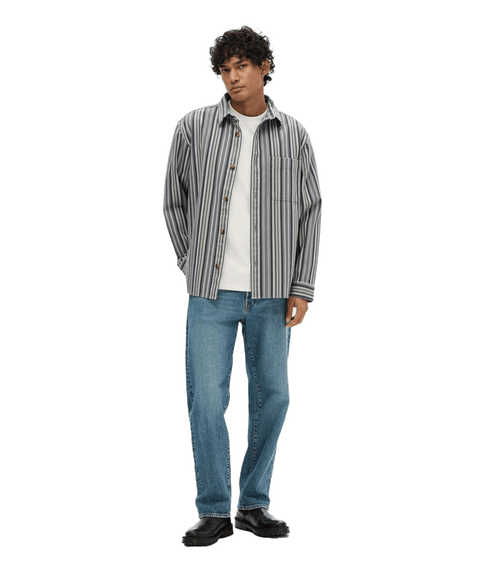 Striped Cotton Overshirt - Multi