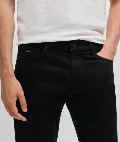 Maine Regular-fit Jeans in Stay-black Comfort-stretch Denim - Black