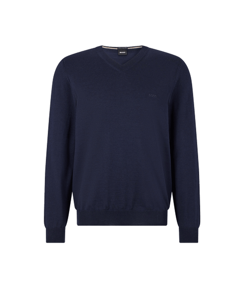 Baram-L V-Neck Sweater - Dark Blue