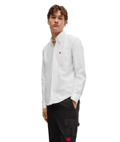 Evito Button-down Slim-fit Shirt - White