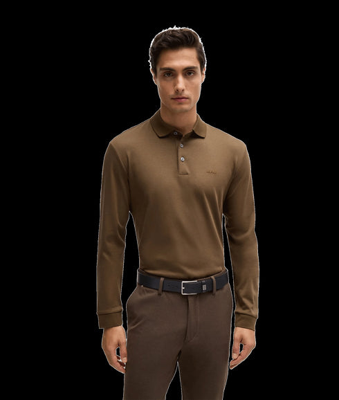 Elio Italian-leather Belt With Logo Keeper - Black