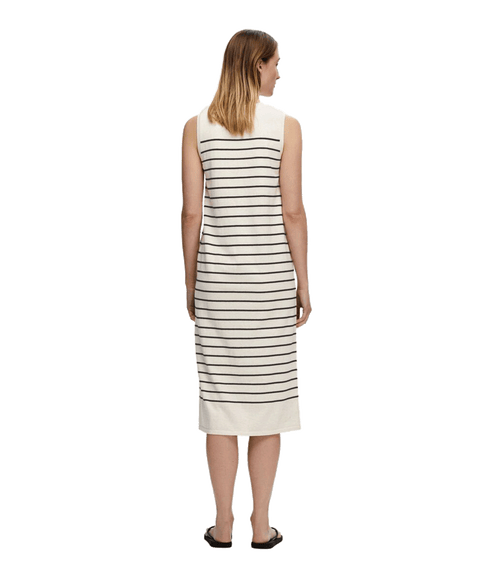 Sleeveless Knitted Maxi Dress - Beige