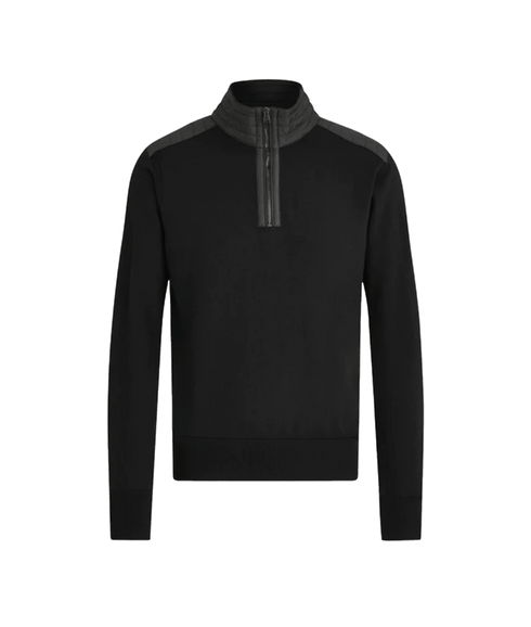 Kilmington Merino Wool Quarter Zip Jumper - Black