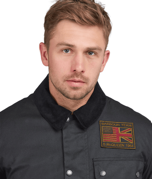Steve McQueen Workers Wax Jacket - Black