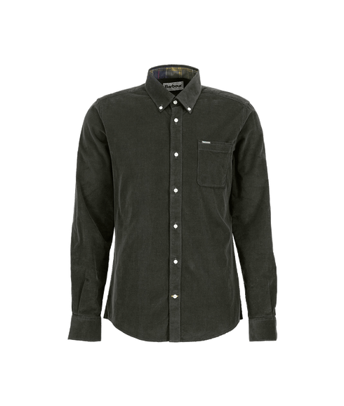 Ramsey Tailored Cord Shirt - Forest