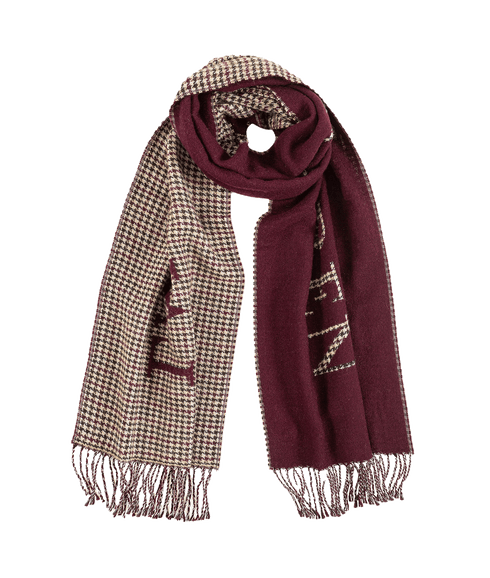 Reversible Logo Jacquard Scarf - Red