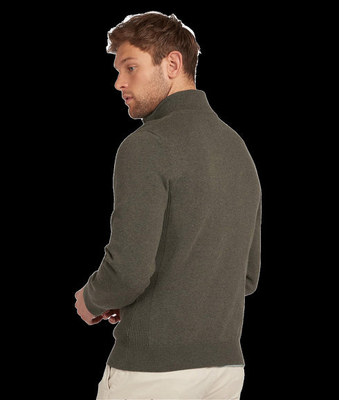 Cotton Half Zip Sweater - Green