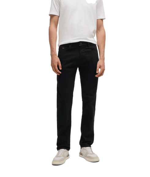 Maine Regular-fit Jeans in Stay-black Comfort-stretch Denim - Black