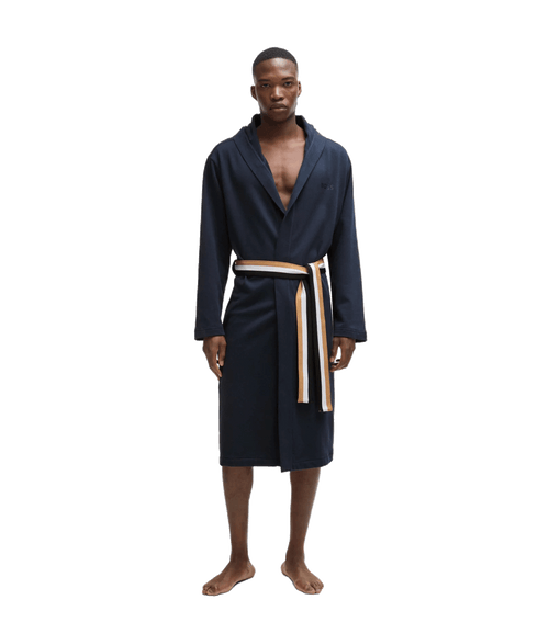 Iconic Hooded Dressing Gown - Navy