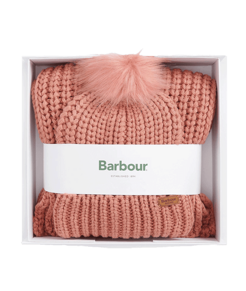 Saltburn Beanie & Scarf Gift Set - Pink