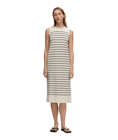 Sleeveless Knitted Maxi Dress - Beige