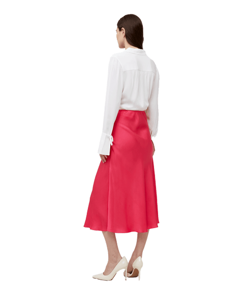 Ennis Eco Satin Midaxi Slip Skirt - Pink