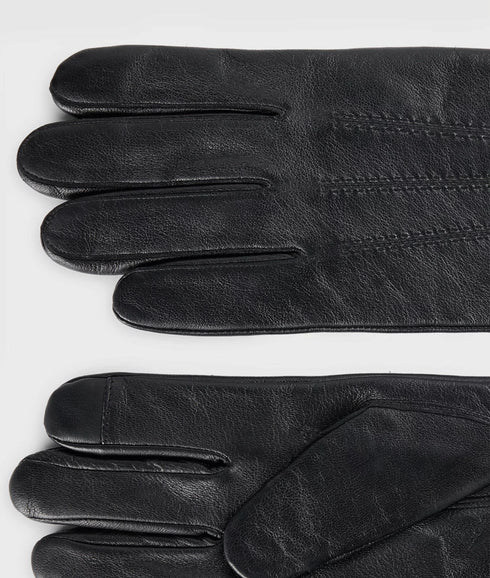 Hainz Leather Gloves - Black