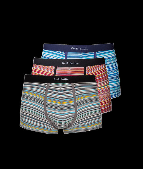 'Signature Stripe' Long Boxer Briefs Three Pack - Multi