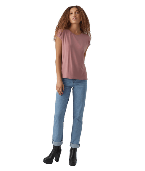 Ava Plain Ss Top - Red